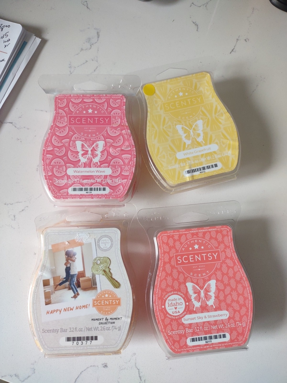 Scentsy Fruit Watermelon Grapefruit Home Strawberry Fragrance Wax Melt Bar Lot